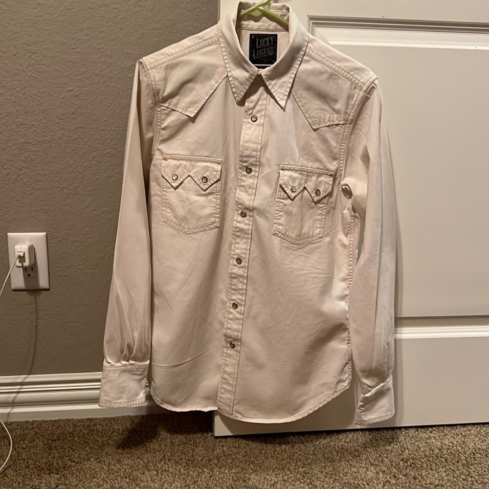 Lucky Brand Cream Button Up
